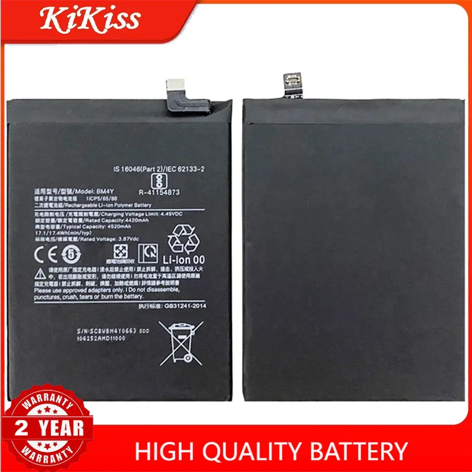 Replacement Battery BM4Y For Xiaomi Poco F3 For Redmi K40 Pro K40Pro 4520mAh