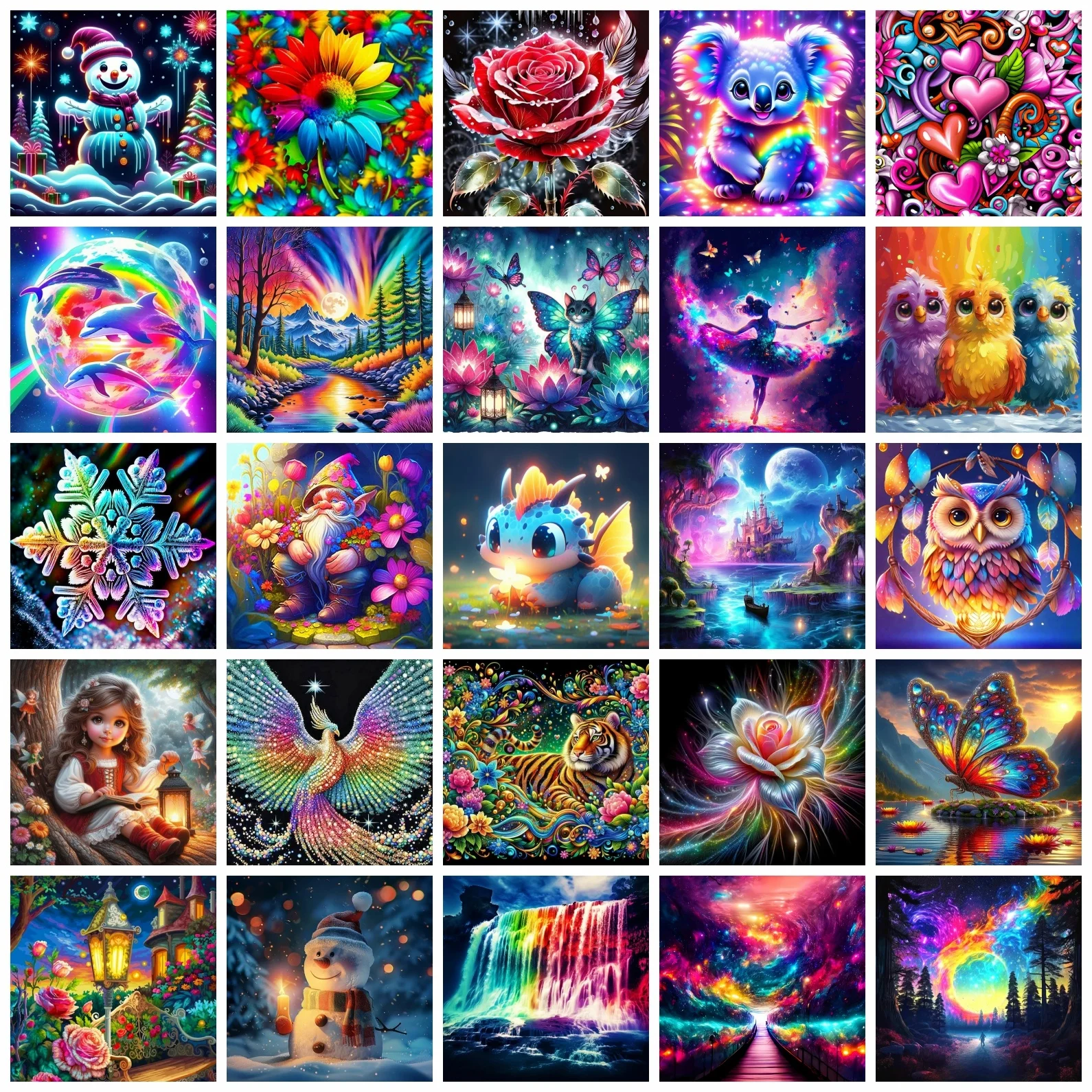 5D DIY Diamant Malerei Bunte Blume Volle Runde Bohrer Kreuz Stich Kits Stickerei Sets Landschaft Strass Wand Dekor Geschenk