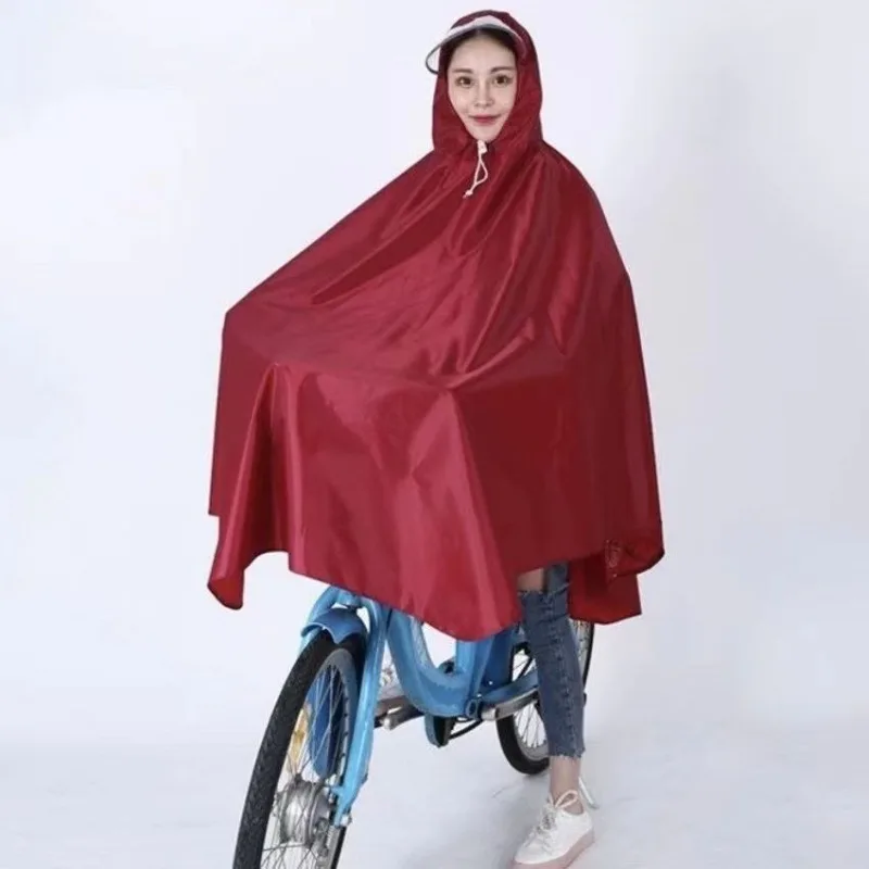 

Adult Bicycle Rain Poncho Single Person Oversized Thickened Cycling Raincoat with Large Brim Hood for Shared Bike