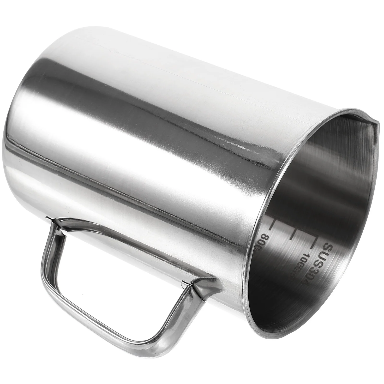 Labor-Edelstahl-Messbecher, 1000 ml, leichter, rostfreier Becher für wissenschaftliche Forschung, Chemie