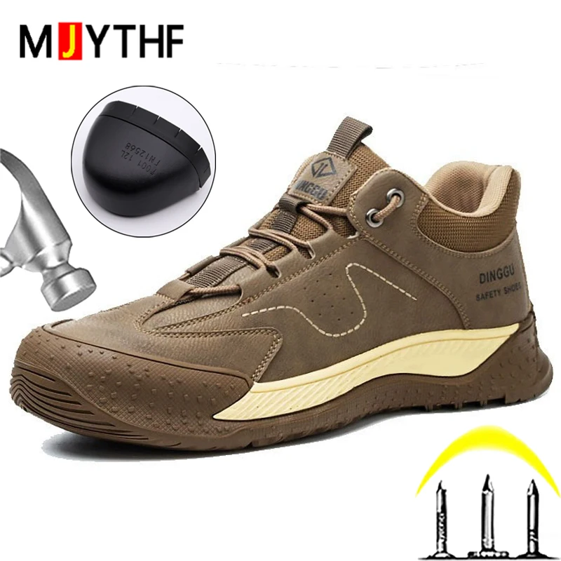 Working Shoes For Men Anti-Smash Anti Puncture Safety Shoes Men Boots Steel Toe Shoes Security Indestructible Shoes Non-slip
