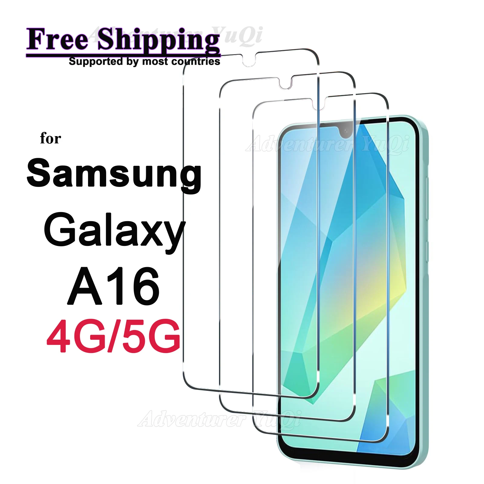 

Screen Protector for Samsung Galaxy A16 4G 5G 6.7 inch A+ Tempered Glass Crystal HD 9H Transparent Anti Scratch Case Friendly