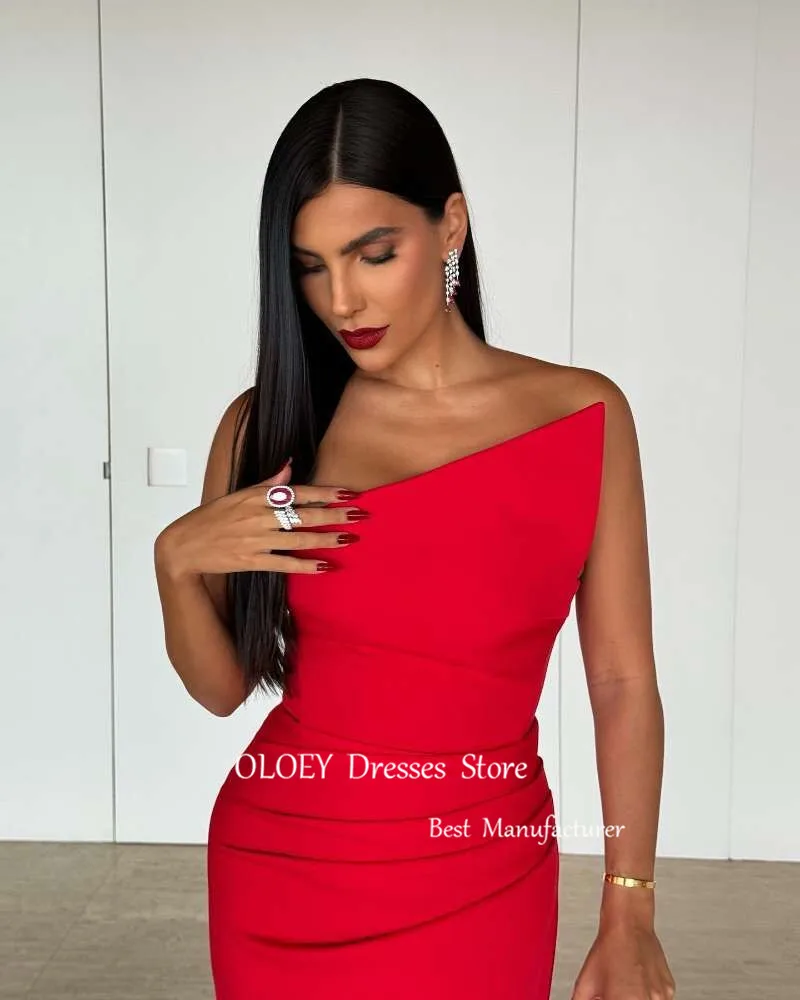 Oloey einfache rote Abendkleider träger lose Stretch Satin boden lange formelle Party kleid besondere Anlässe Kleider elegante Vestidos