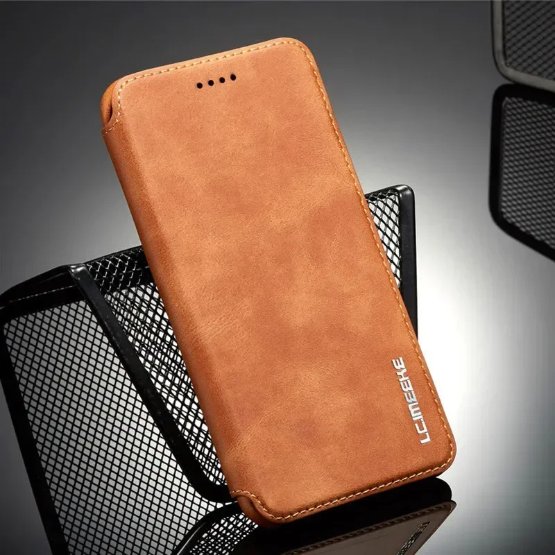 LC.imeeke Flip Leather Phone Case for Samsung Galaxy S26 Ultra S25