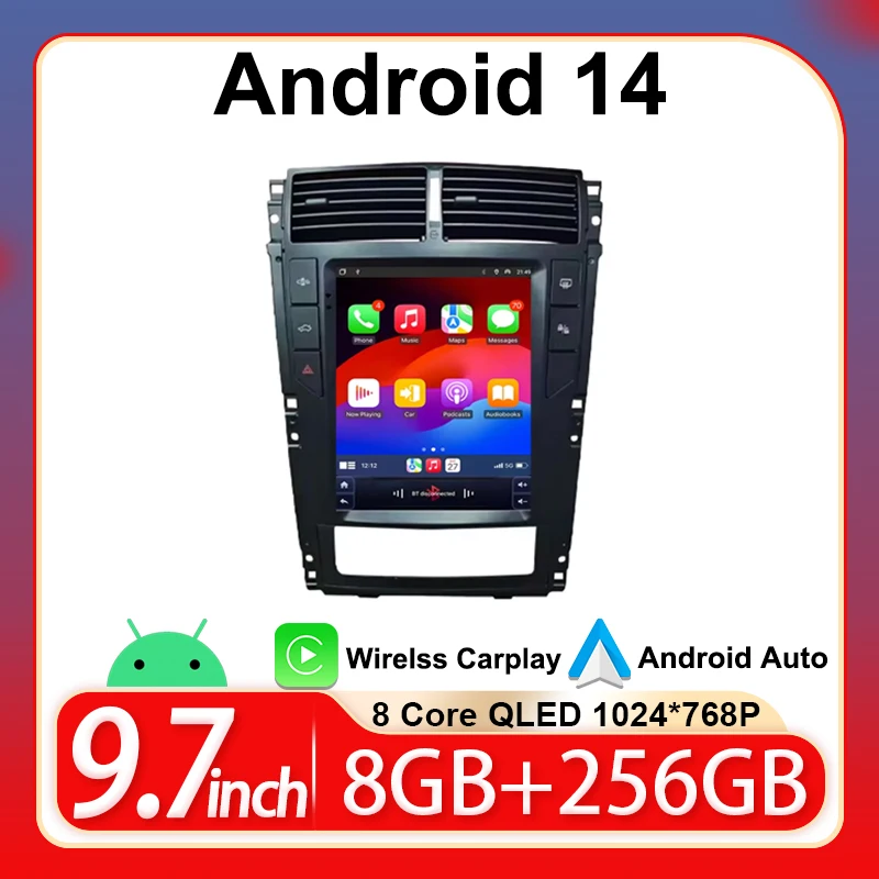 

Для Tesla Style 9,7-дюймовый автомобильный стереоприемник Android для Peugeot 405 2015-2020 GPS-навигация с сенсорным экраном Android Auto Wi-Fi