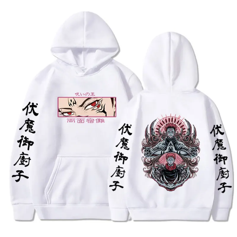 Jujutsu Kaisen Anime Character Image Sweatshirt Casual Style Fashionable Women's Clothing Trend Street Culture High Street Style