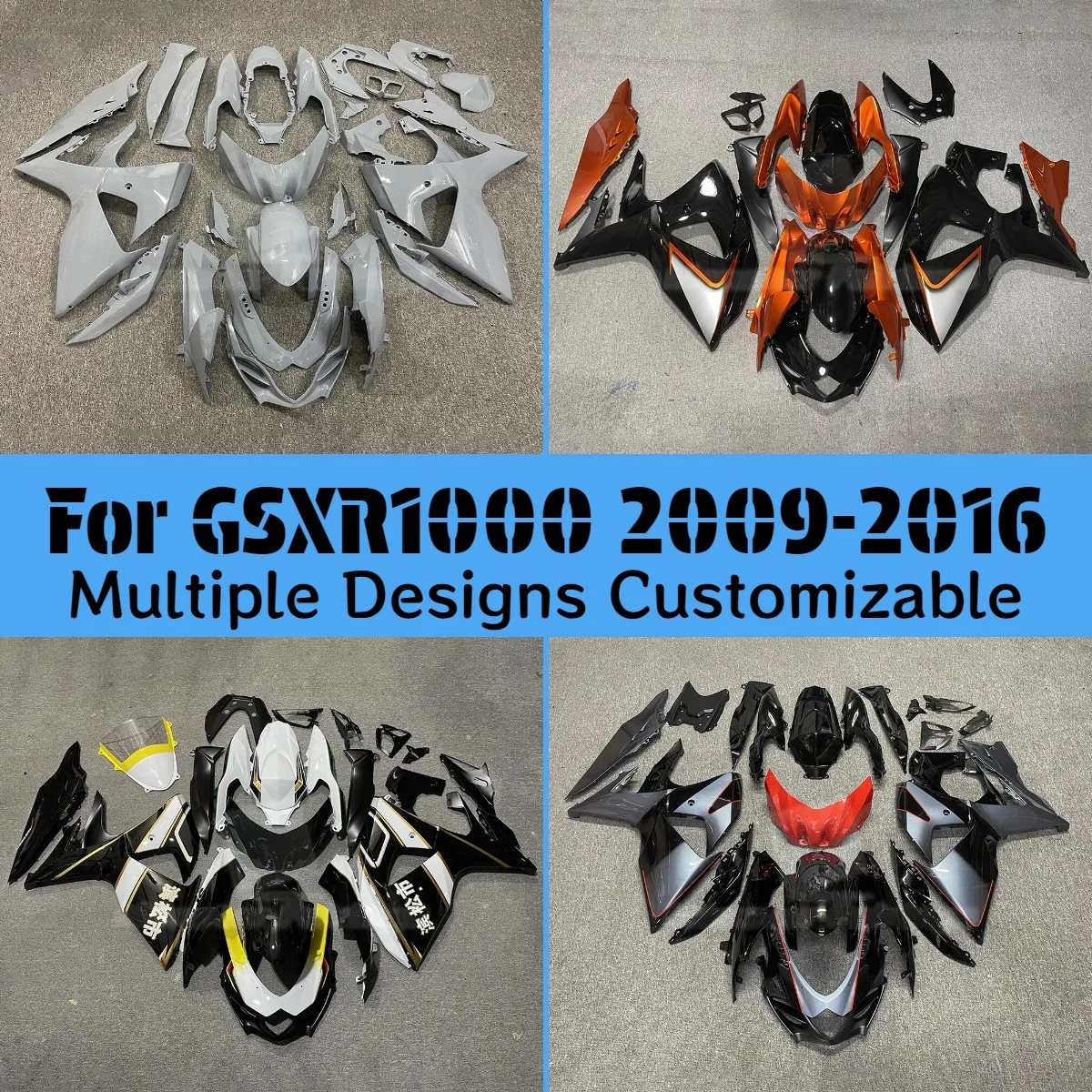 

New Style Fairings GSXR1000 2009-2016 Motorcycle Bodywork Fairing Kit ABS Injection Molded for GSXR 1000 09-16