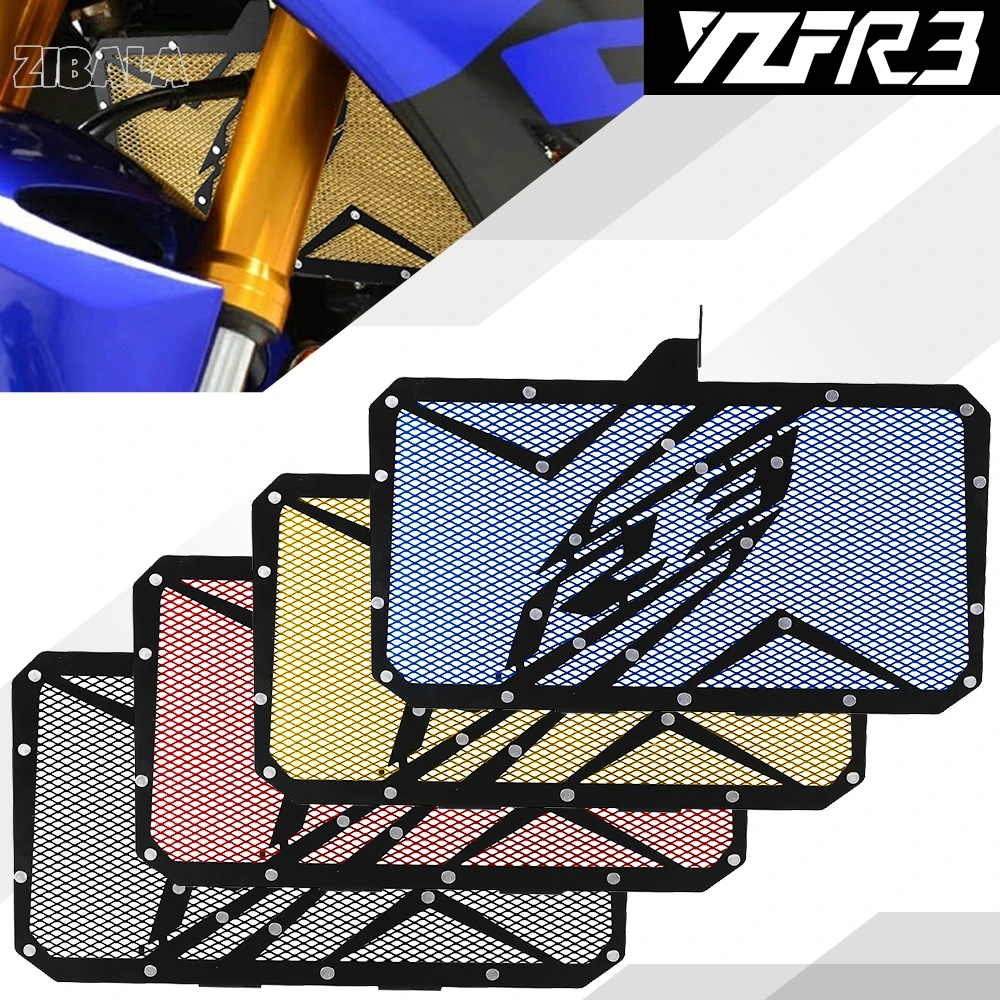 

YZFR3 2025 2024 2023 2022 2021 Motorcycle Radiator Tank Grille Guard Protector Protection For Yamaha YZF-R3 YZF R3 2015-2019