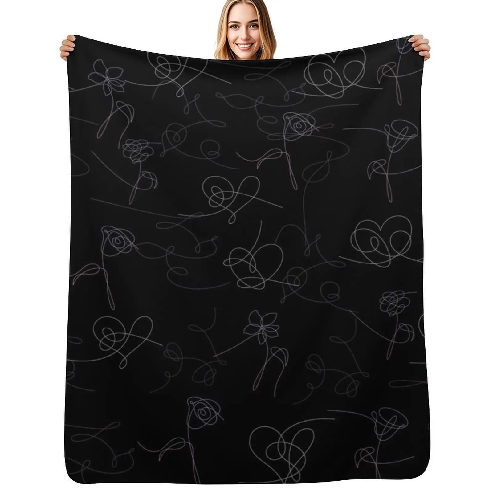 

love yourself Throw Blanket funny gift Cute Plaid Warm Blanket