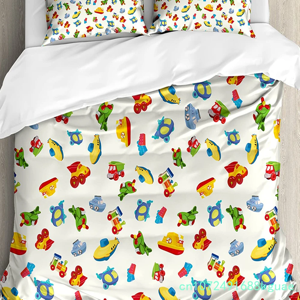 Airplane Bedding Set For Bedroom Bed Home Planes Fying In Air Aviation Love Airport Helico Duvet Cover Quilt Cover Pillowcase