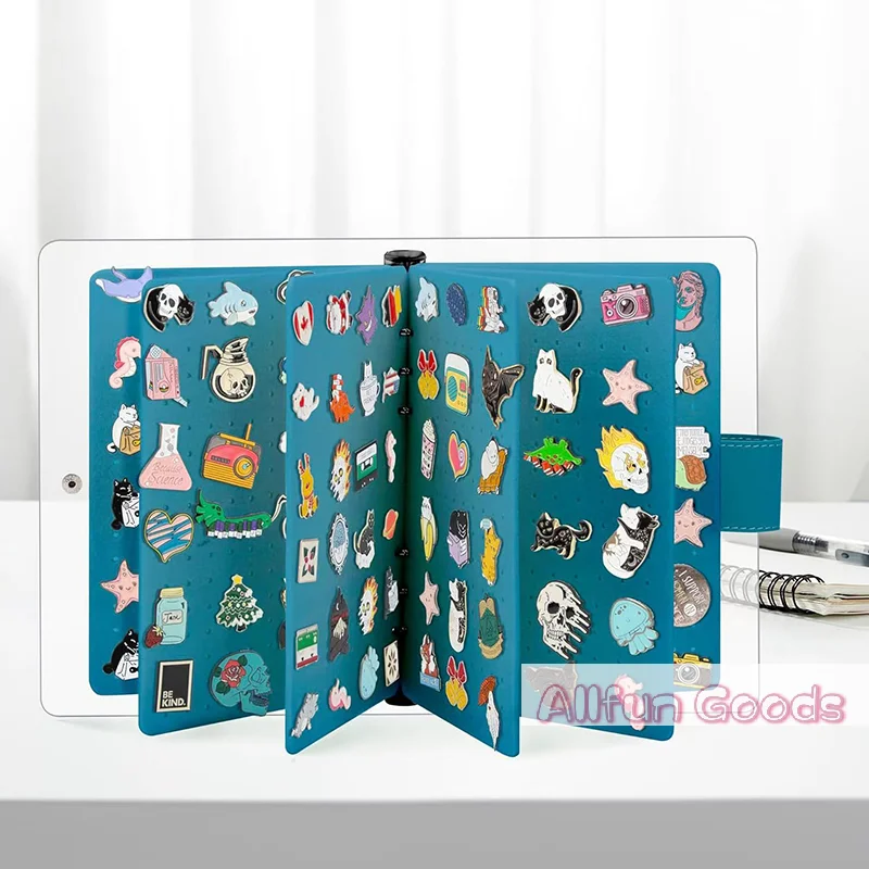 Felt Pin Brooch Display Storage Book DIY Badge Charms Organizer Booklet Metal Badge Chest Souvenir Album Pin Badges Collection