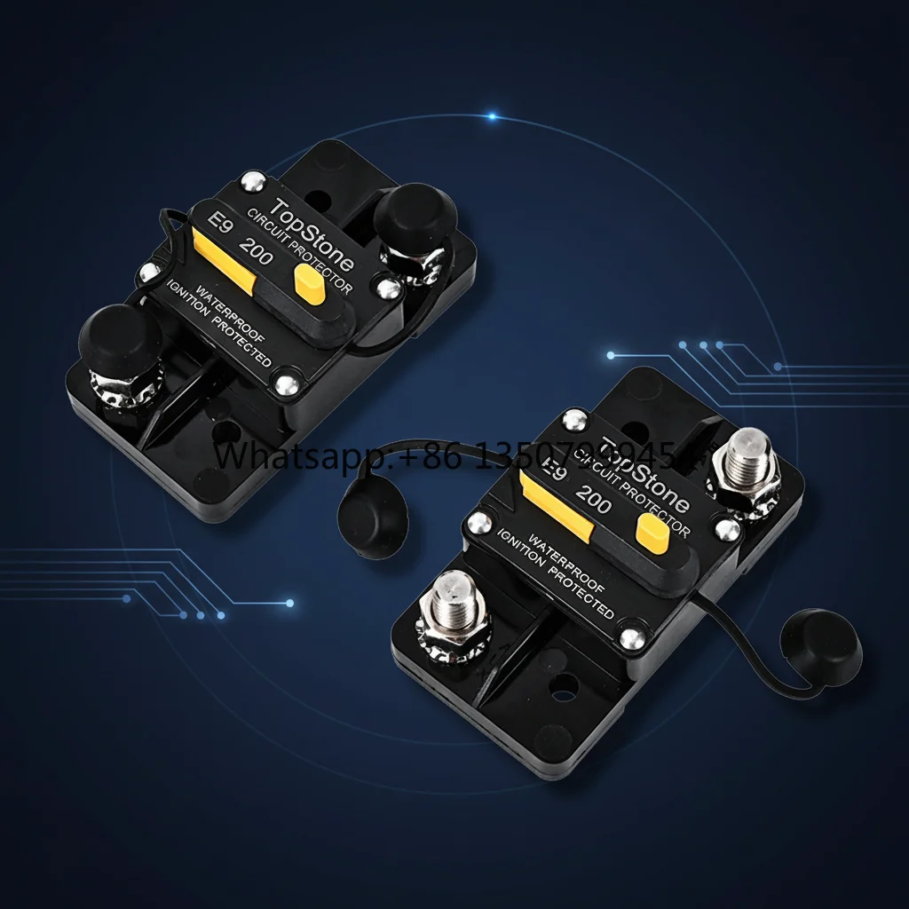 

Topstone E92B Manual Reset Circuit Breaker 80A 100A 150A 200A Inline Fuse Relay 12V 24V 48V RV ATV Marine Boat