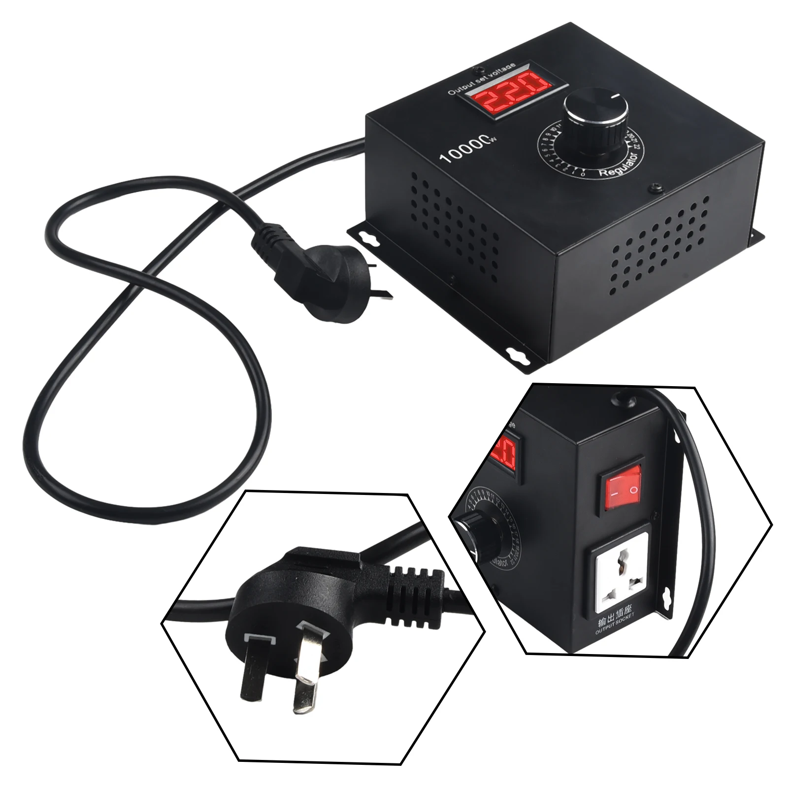 Stepless Voltage Adjusting Range Voltage Regulator for SCR Electronic Temperature Control Motor FAN Speed (78 characters)