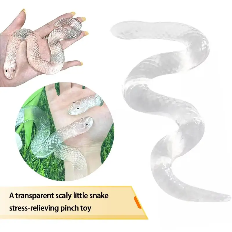 شفافة الأفعى تخفيف التوتر اللعب لينة الإجهاد اللعب الإغاثة محاكاة ثعبان لعبة معسر تمثال هدية المزحة X0M5