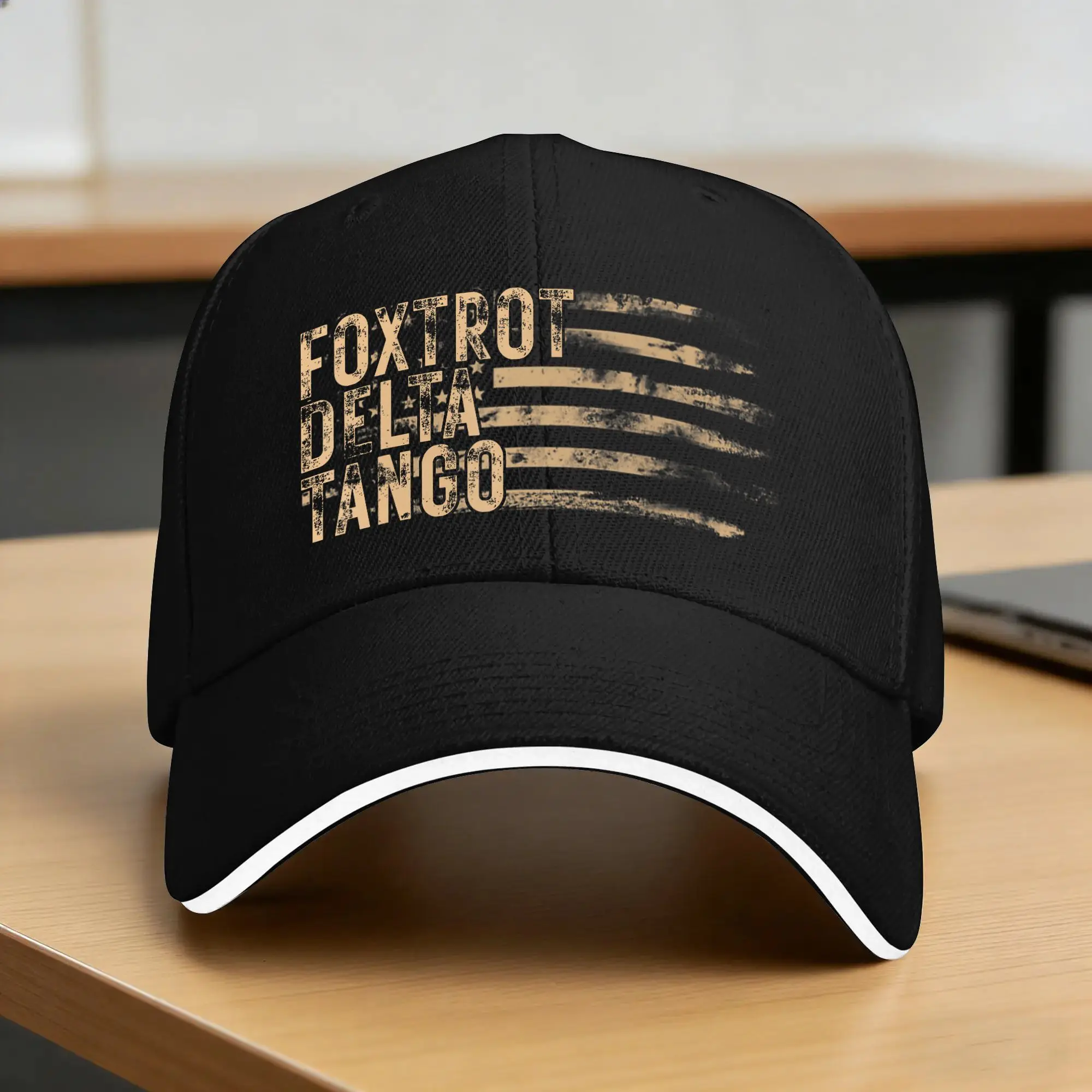 Foxtrot delta tango Baseball Cap  Women Men Print Trucker Hat Spring y2k Cool Outdoor Gym Adjustable Snapback Cap