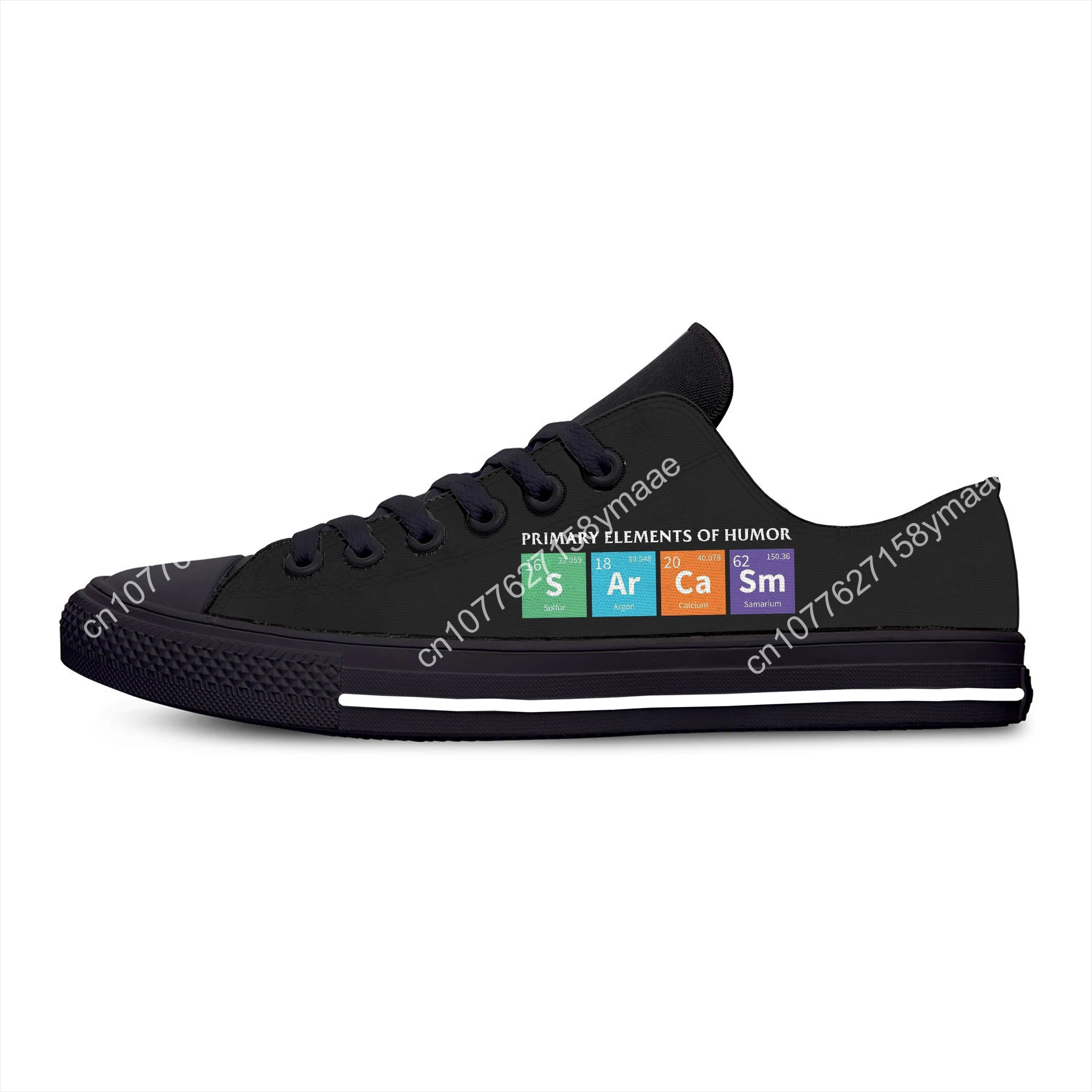 Chemistry Primary Elements Of Humor Science Funny Casual Cloth Shoes Low Top Lightweight Breathable 3D Print Men women Sneakers