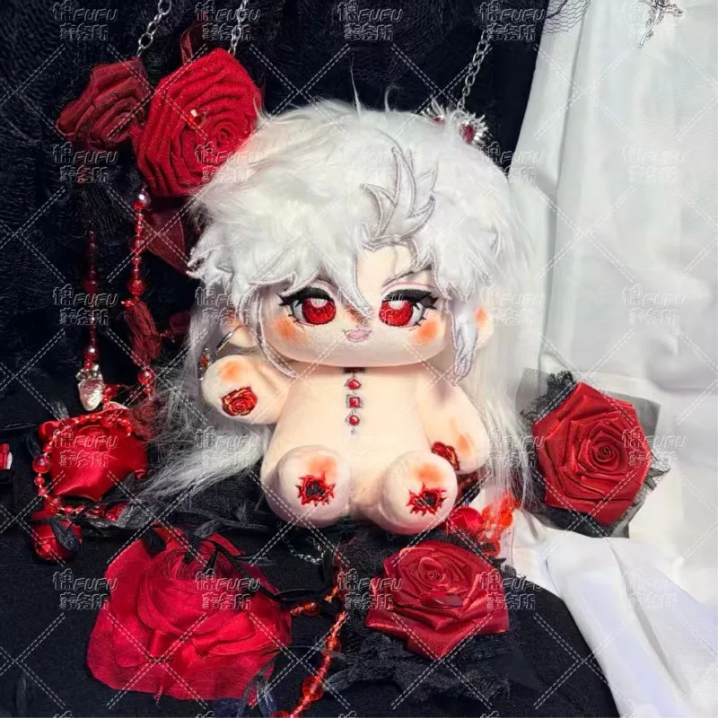 

20cm Game Love and Deepspace Sylus Kawaii Cosplay Soft Cotton Doll Body With Skeleton Anime DIY Dress Up Figures Fans Gifts