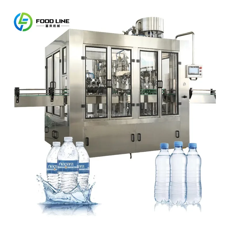 Customized Fully Automatic Small 4 Head 4 Nozzles 3 in 1 Liquid Water Filling Bottling Machine Plastic Bottle Filling Machine
