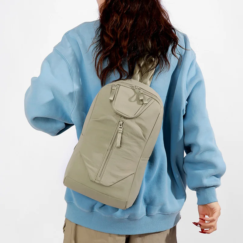 Oxford fabric durable men's multi-functional large-capacity double-shoulder waterproof lightweight women's crossbody bag