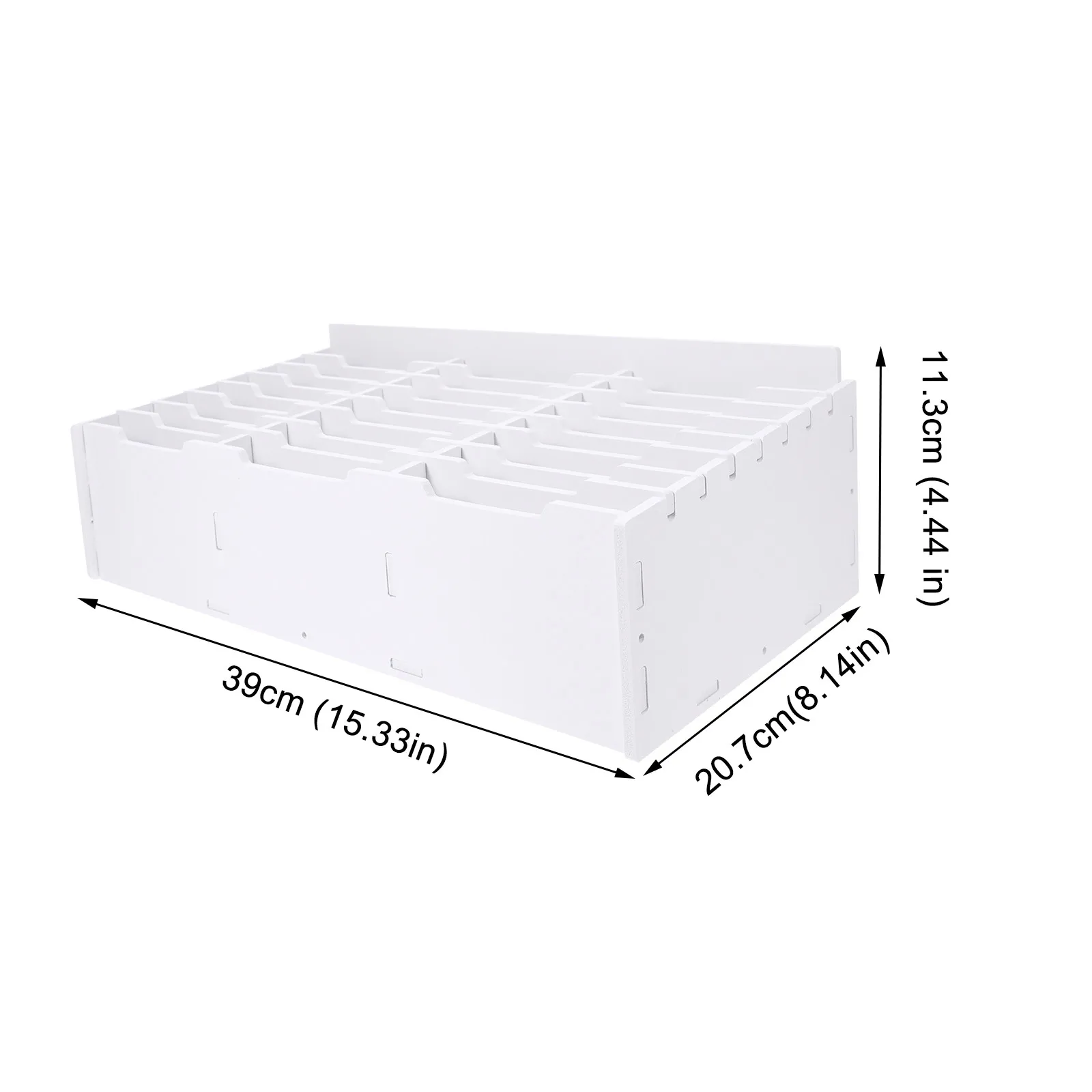 24-Grid Wooden Multi-Grid Display Box Desk Storage Organizer for Classroom Meeting Room Educational Institutions Phone