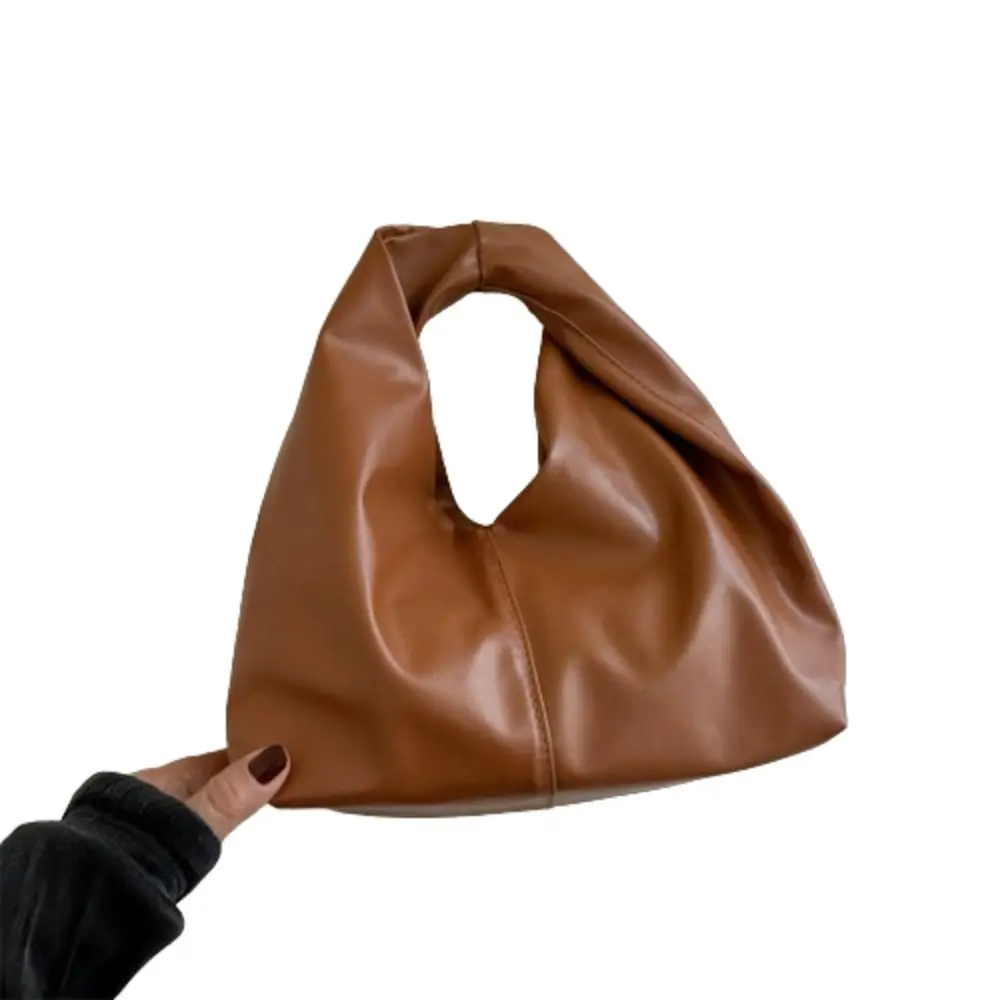 

Простая плиссированная сумка большой емкости в корейском стиле, стильная квадратная женская сумка-тоут, универсальная однотонная сумка на одно плечо для девочек