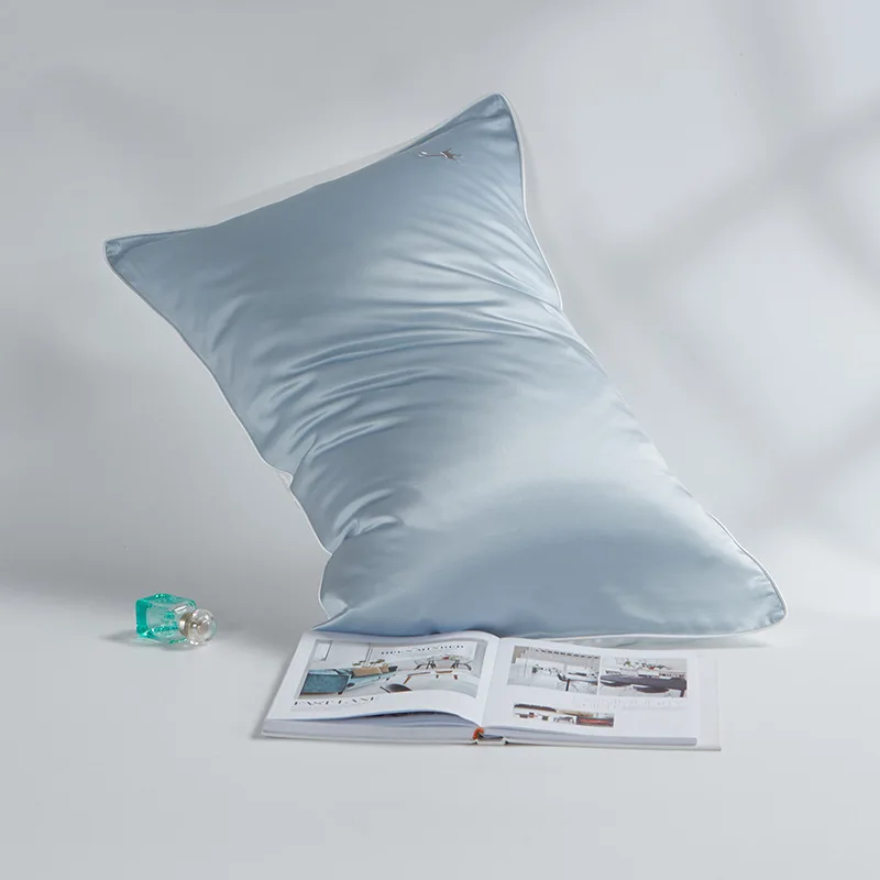 Silk Pillowcase 19 Momme Double Sided Envelope Pillow Case One Side 100% Mulberry Silk Other Side Polyester Soft Queen King Size