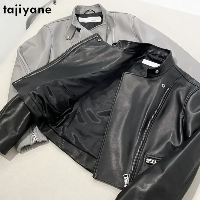 Tajiyane Genuine Leather Jacket Womern 2023 New Fashion 100% Sheepskin Leather Coat Short Slim Leather Jackets jaqueta feminina