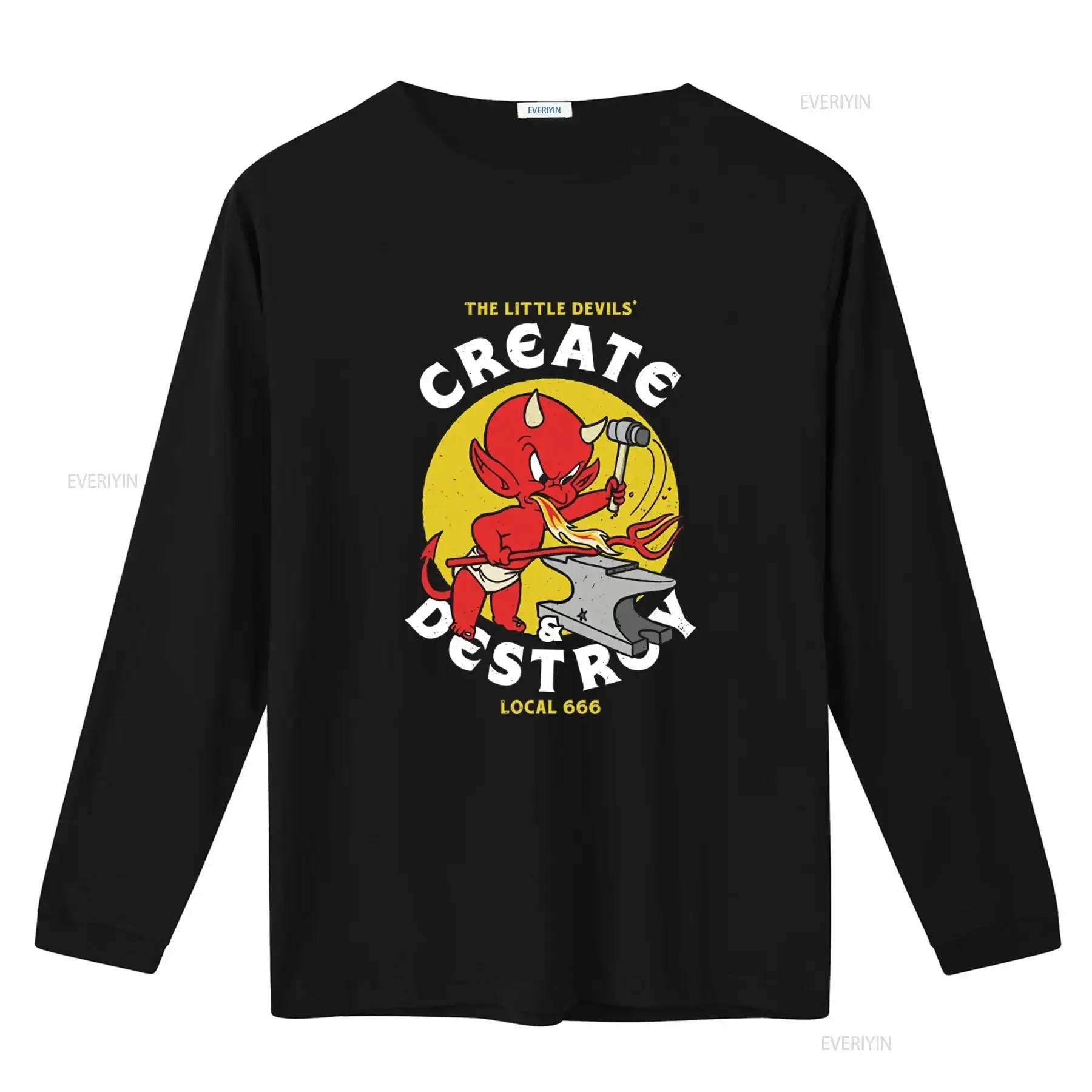 Hot Stuff Local Devils Little Devil T shirt Create Destroy Design Perfect for Trendy Fashion Lovers vintage Washed Comfortable