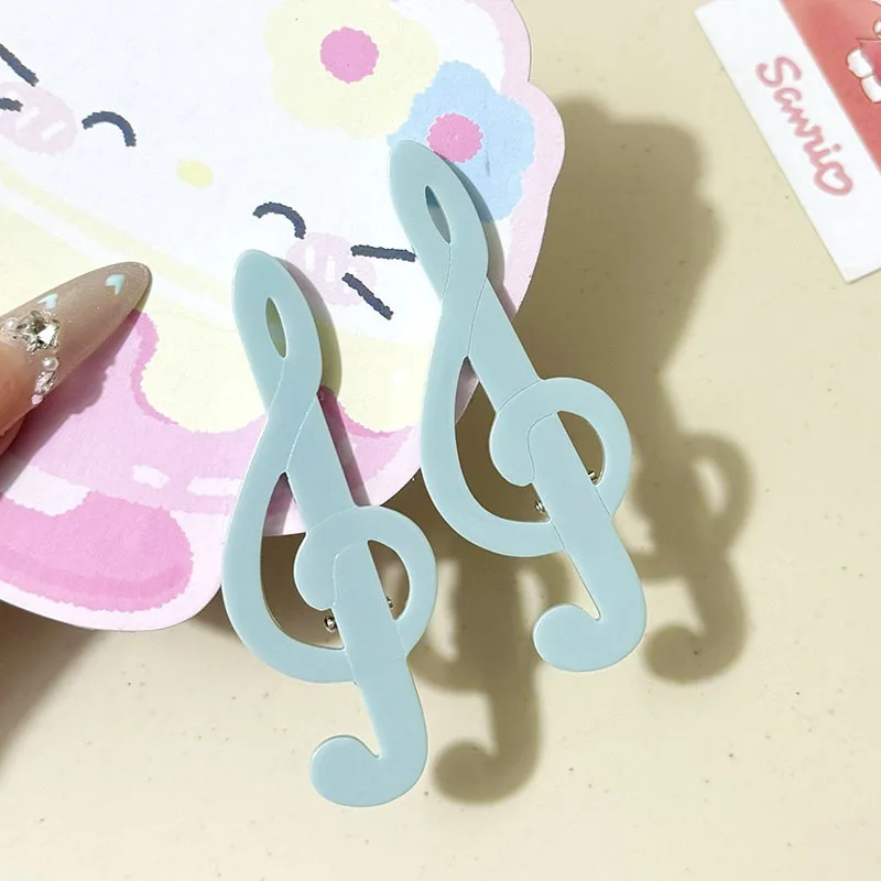 Vintage Music Note Hair Clip Y2K Duckbill Alligator Clip for Side Bangs Women Girls Retro Hair Accessories Gift