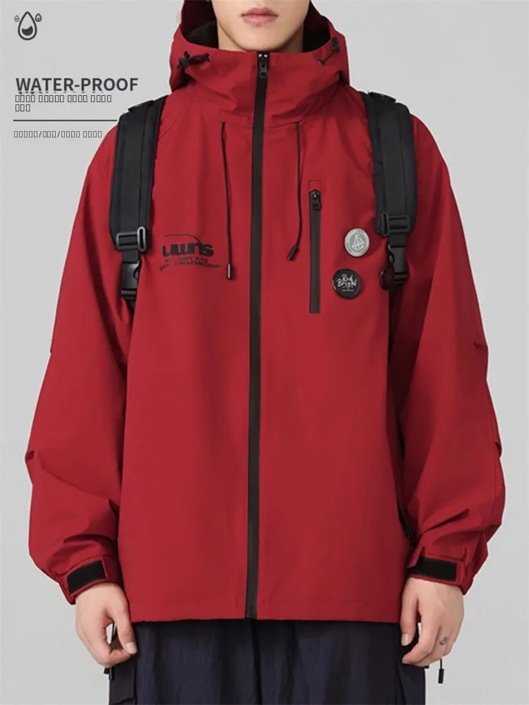 

Мужская уличная водонепроницаемая ветрозащитная куртка для походов и альпинизма, парная куртка, повседневная демисезонная куртка для весны и осени