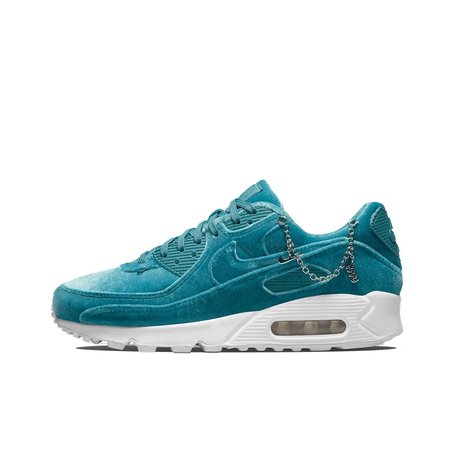 Nike Air Max 90 Split Suede Low top Casual Running Shoes Women's Lake Green DO2194-001