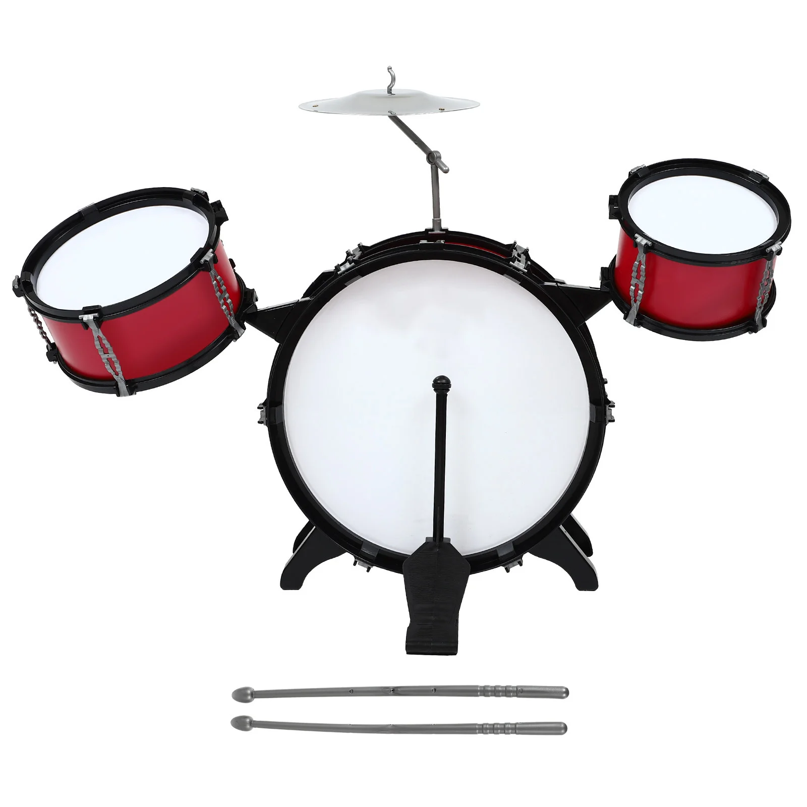 1Set Simulation Drum Set Kids Educational Music Instrument for Early Learning Brain Development Safe Smooth Design Child Drum