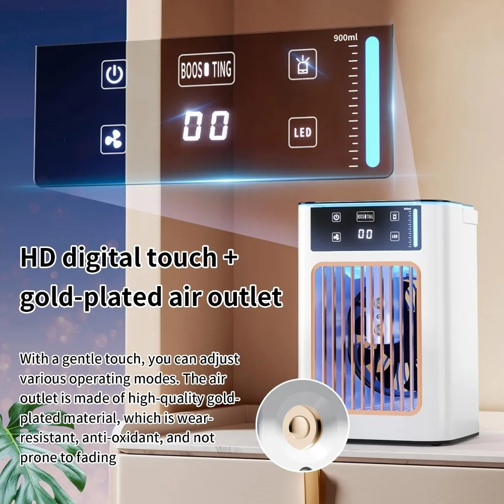 Portable Air Cooler Desktop Cooling Fan Large Water Tank Humidifier Mist Cooling USB Personal Cooler for Bedroom Office RV view 4