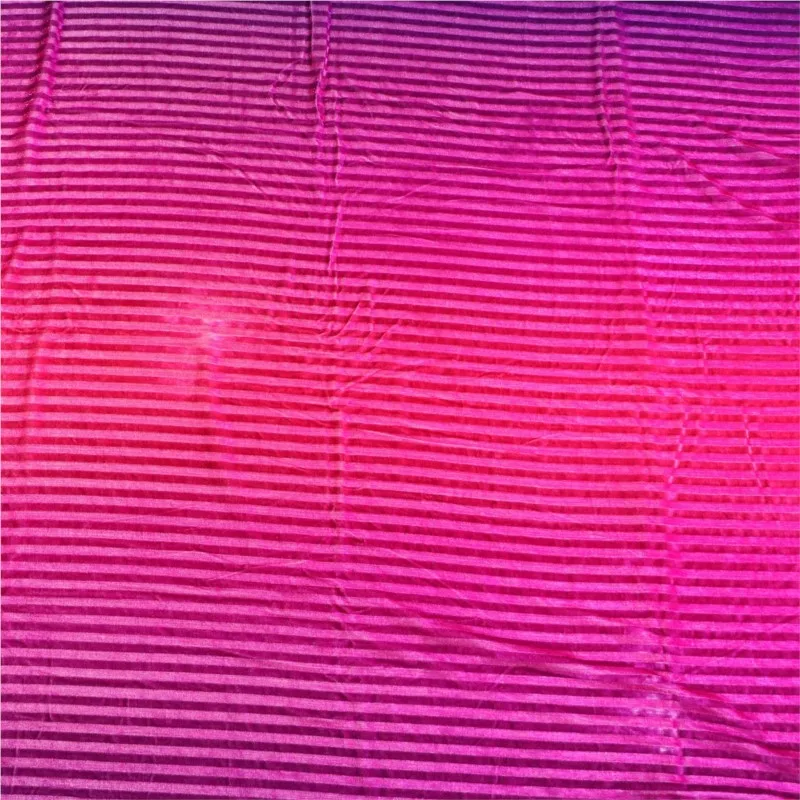 

Silk bright striped gradient velvet woven georgette fabric for nightdress and evening dress textile