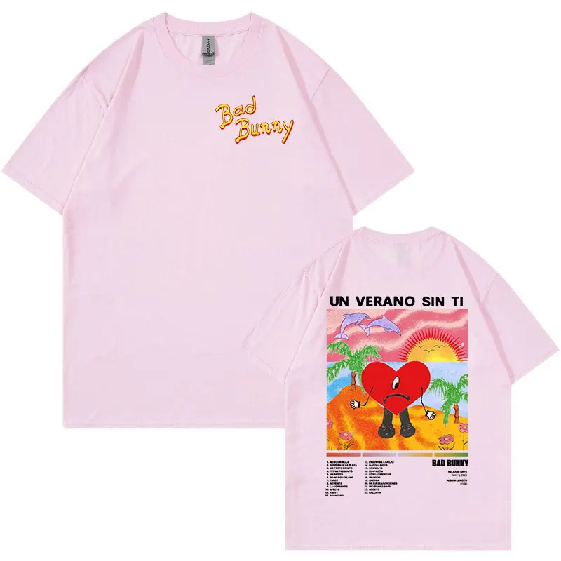 Bad Bunny Un Verano Sin Ti Graphics Print T-shirt Men Clothes Fashion Hip Hop Short Sleeve Oversized T-shirts Unisex Streetwear