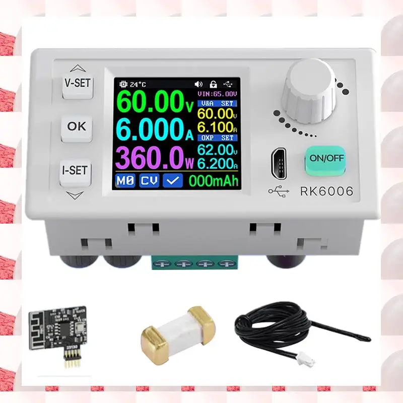 ABGN RK6006-BT Digital Control Power Supply Buck Converter 60V 6A 4 Digit COMM Adjustable DC To DC Step Down Voltage Bench