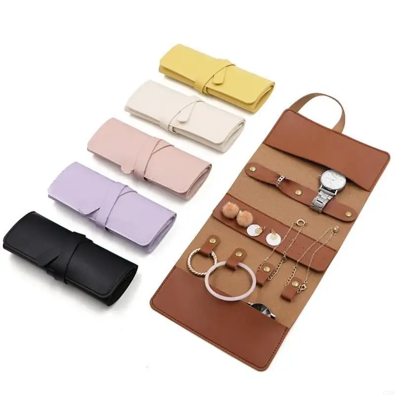  Elegant Jewelry Travel Storage Case Small Organizers with Multiple Compartments Pockets Home Accessory for Valuables