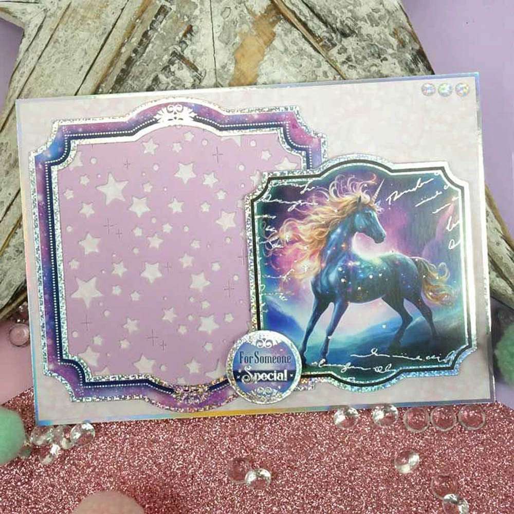 Lucky Goddess Metal Cutting Dies Starry Background Diy Scrapbooking Photo Album Decorative Embossing Paper Card Crafts