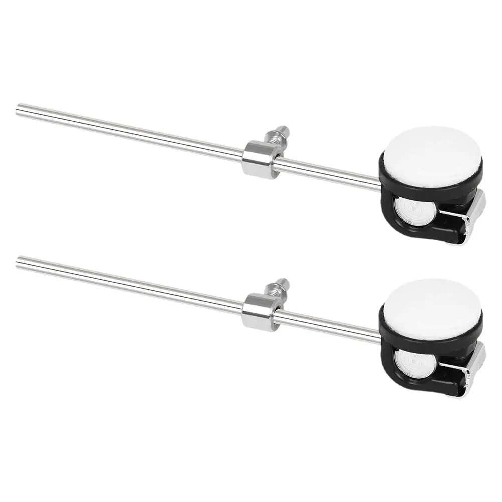 

2Pcs Bass Drum Pedal Beater Replacement Felt Hammer Head Lightweight Metal Handle for Drum Foot Pedal Parts Accessory