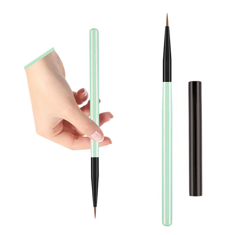 1 قطعة خشب الصندل مقبض مسمار الاكريليك فرشاة UV جل نحت فرشاة قلم مسحوق سائل لتقوم بها بنفسك مسمار رسم مسمار الفن Bruses #2