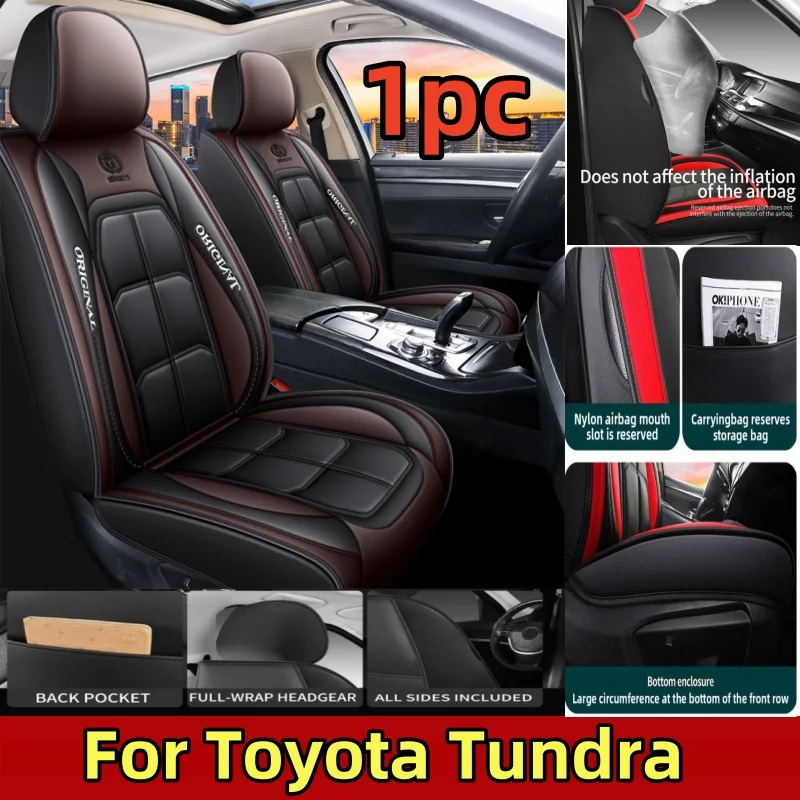 

For Toyota Tundra car Seat Covers, All-inclusive artificial leather waterproof and wear-resistant front muscle seat covers 1PC