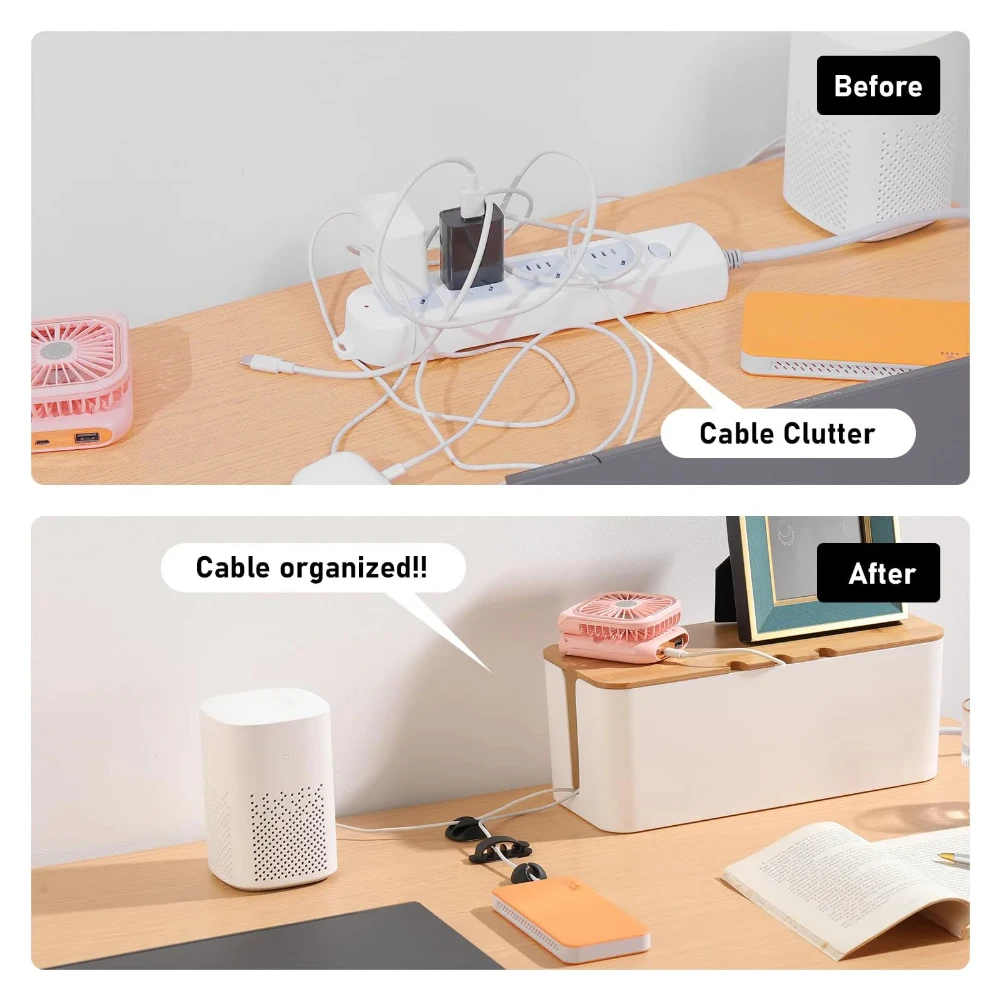 Large Cable Management Box – W - Desk Setup Hub recension och pris