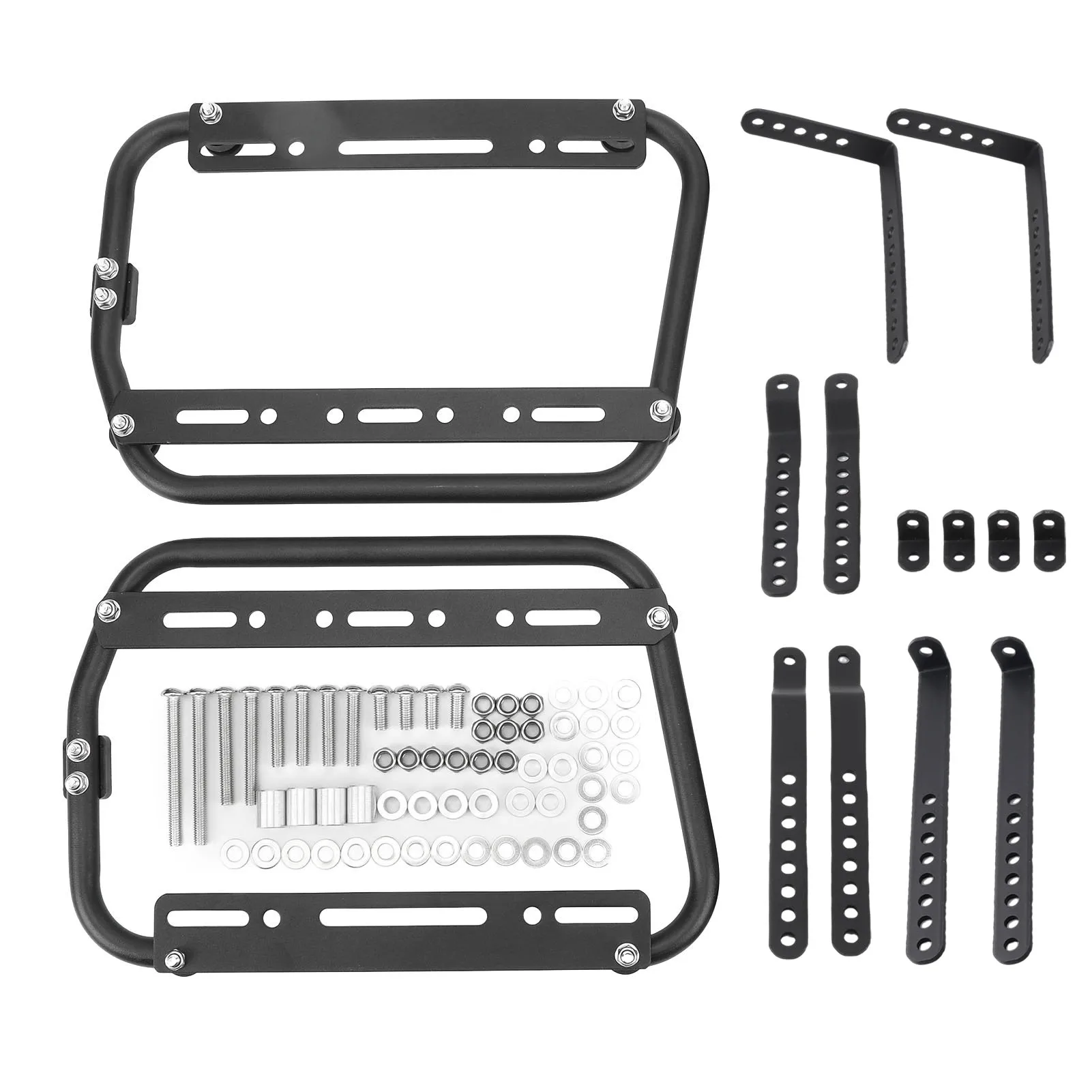 Motorcycle Side Support Racks Aluminium Alloy Saddlebag Bar Rack High Load Capacity Support Brackets Side Carrier Support Racks