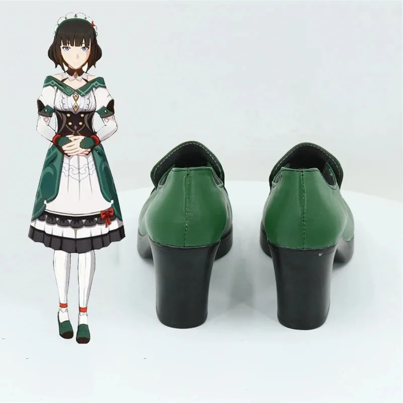 

New Game Genshin Impact Katheryne Cosplay Shoes Boots Green Unisex Halloween Party Costumes Accessory Custom Made AFKYTVCGF2025