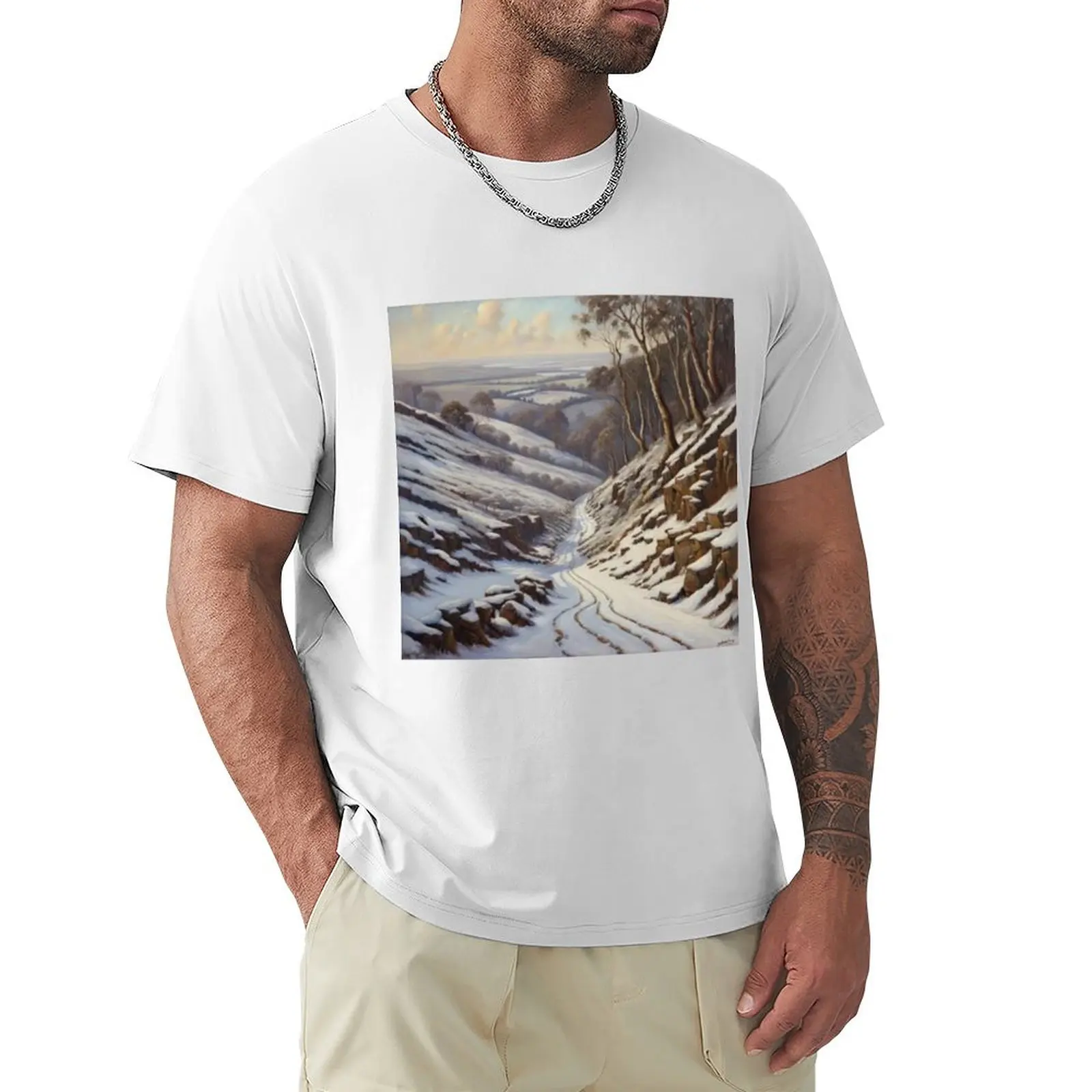 Out for a country walk in Mid - Winter T-shirt Aesthetic clothing customs blacks t shirts for men graphic