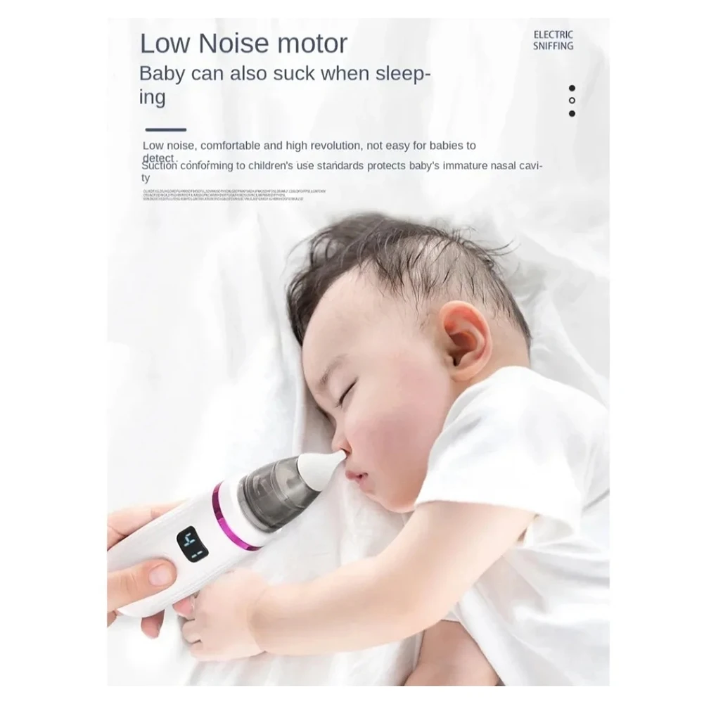 [N84R] Electric Nasal Aspirator Silent Utensils Health Baby Absorber Equipment Reusable Care Tools Obstruction Rhinitis Cleaner