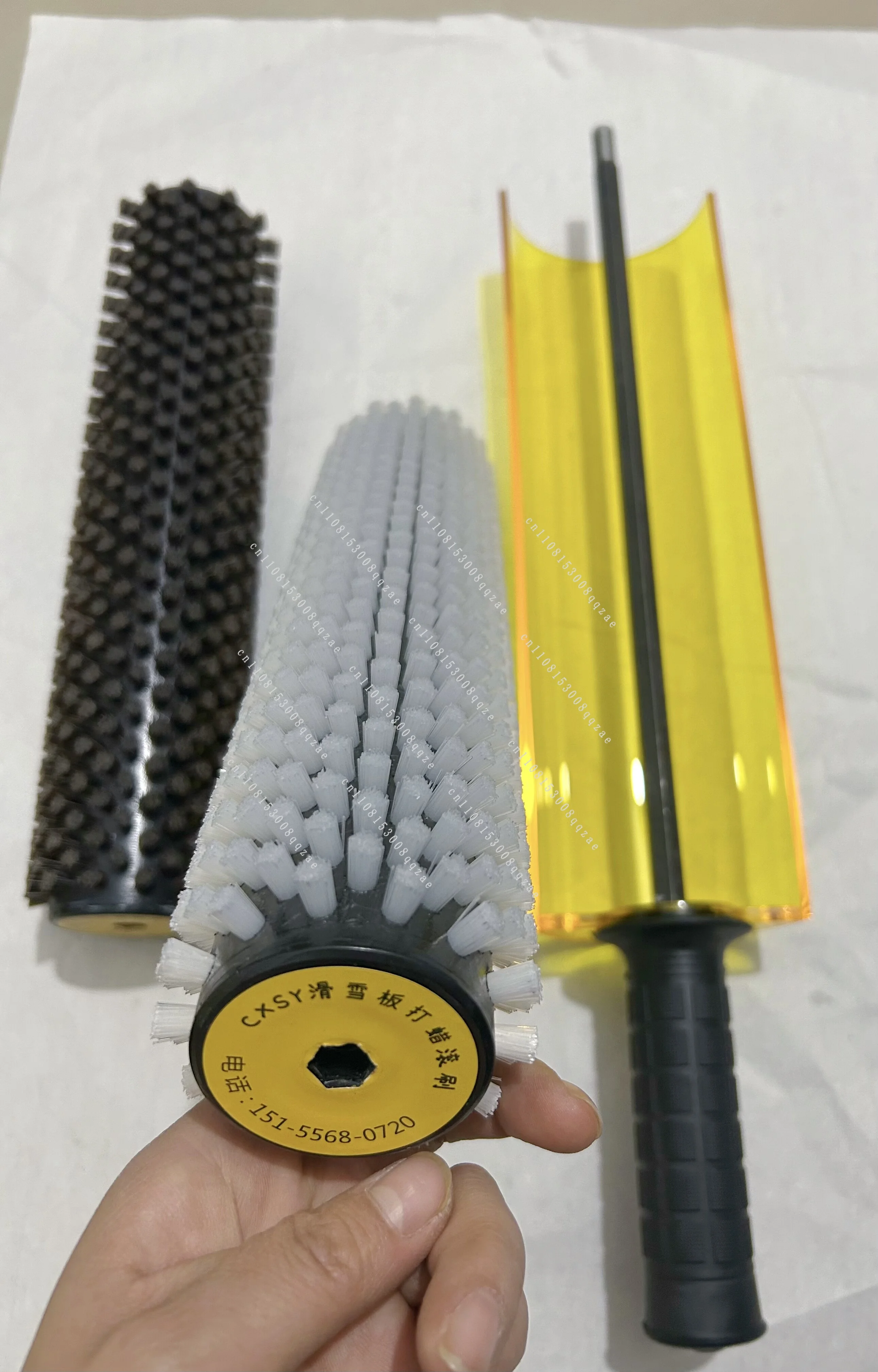 Upgraded CXSY Snowboard Electric Waxing Roller Brush Polishing Brush Mane Nylon 300mm Set