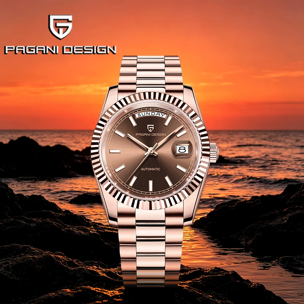 PAGANI DESIGN 2026 new luxury men's mechanical watches top brand men's fashion automatic watch AR sapphire mirror calendar watch