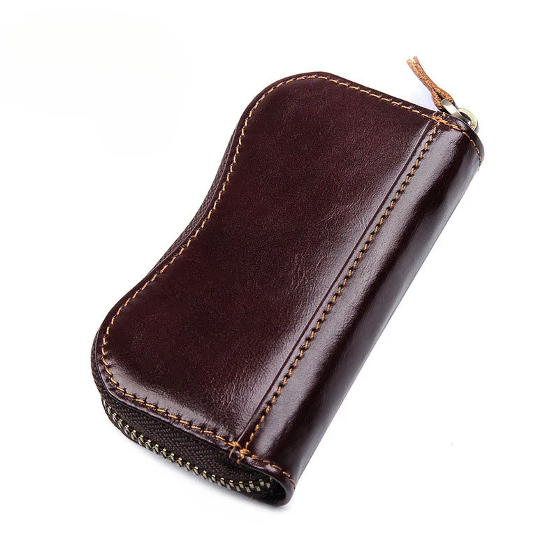 Genuine Leather Key Case For Car First Layer Cowhide Multi-functional Multi-card Slot Card Holder Coin Purse Wallet