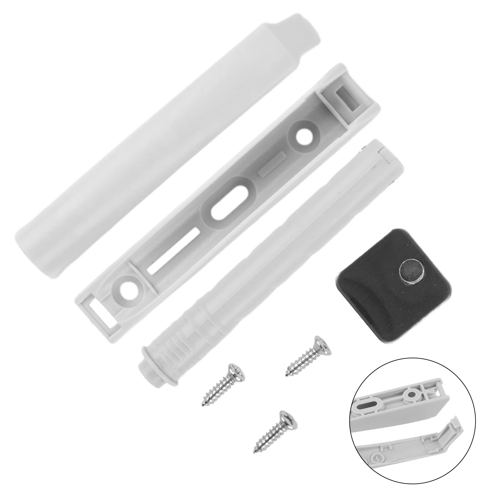 Push To Open Door Catch Wardrobe ABS Black/Grey/White Bouncer Cabinet Magnetic Catch Handle-free Touch Release Catch